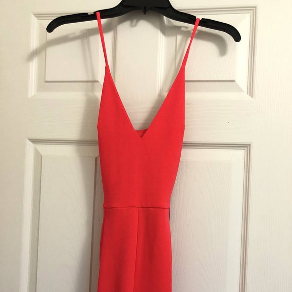 Deep V-Neck Cross Back Cami Jumpsuit - Picture 2 of 6